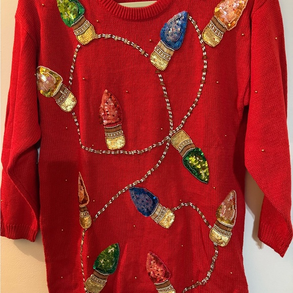 Marisa Christina Red Knit Sweater - Picture 1 of 3